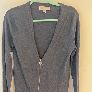 Michael Kors tunic zip up sweater